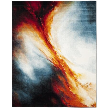 Safavieh 8 x 10 ft. Galaxy Power Loomed Area Rug Orange & Multi Color - Large Rectangle GAL112D-8